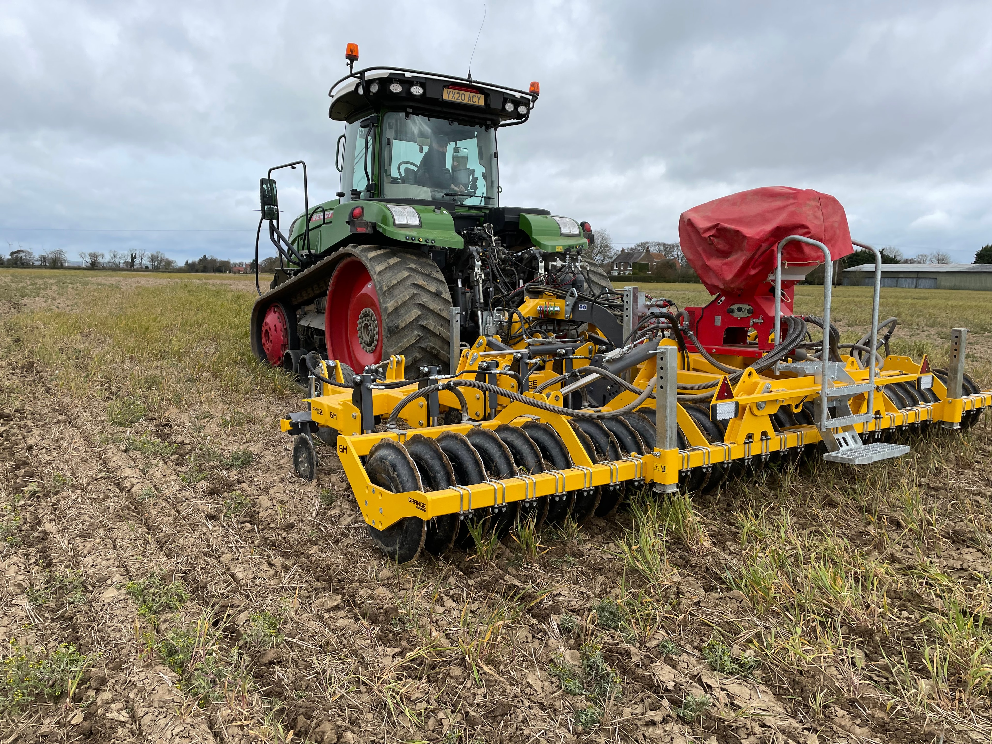 Tractor headland turn folding wing implement field