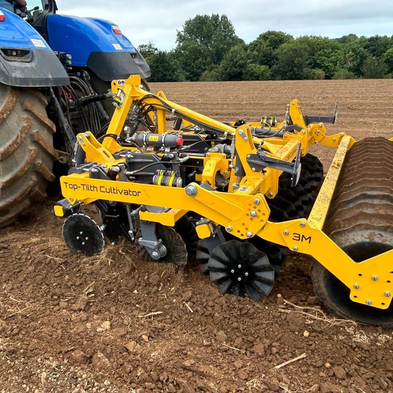 Top Tilth Cultivator attached to tractor